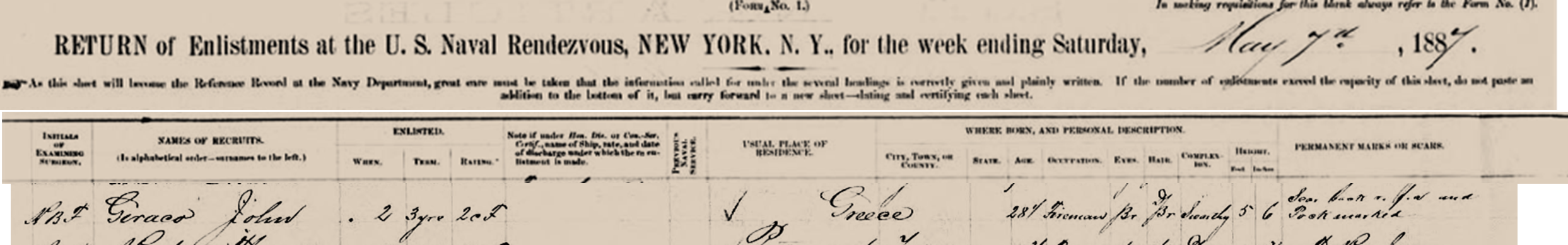 John Geraco Naval Enlistment