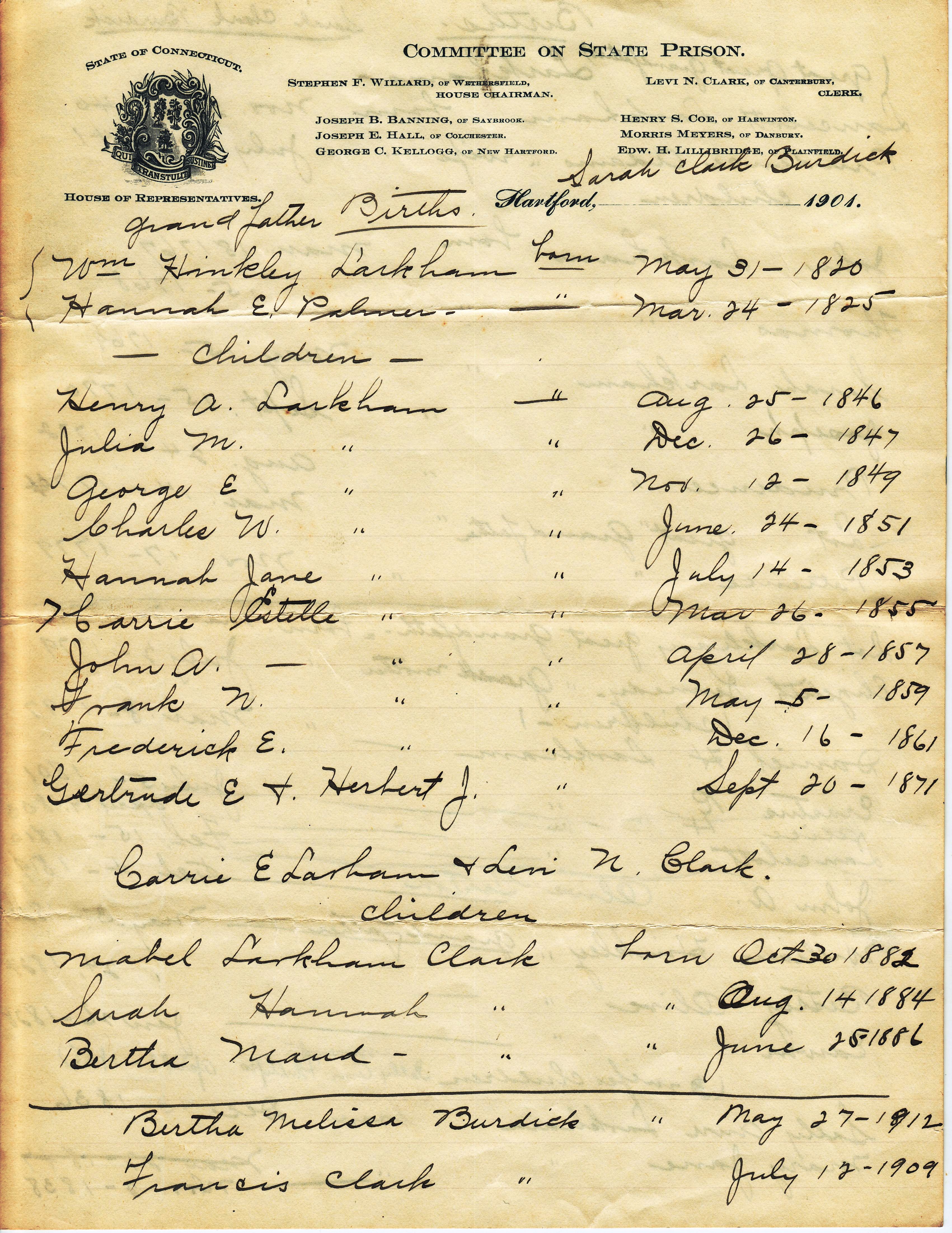 Page 1 Larkham Births