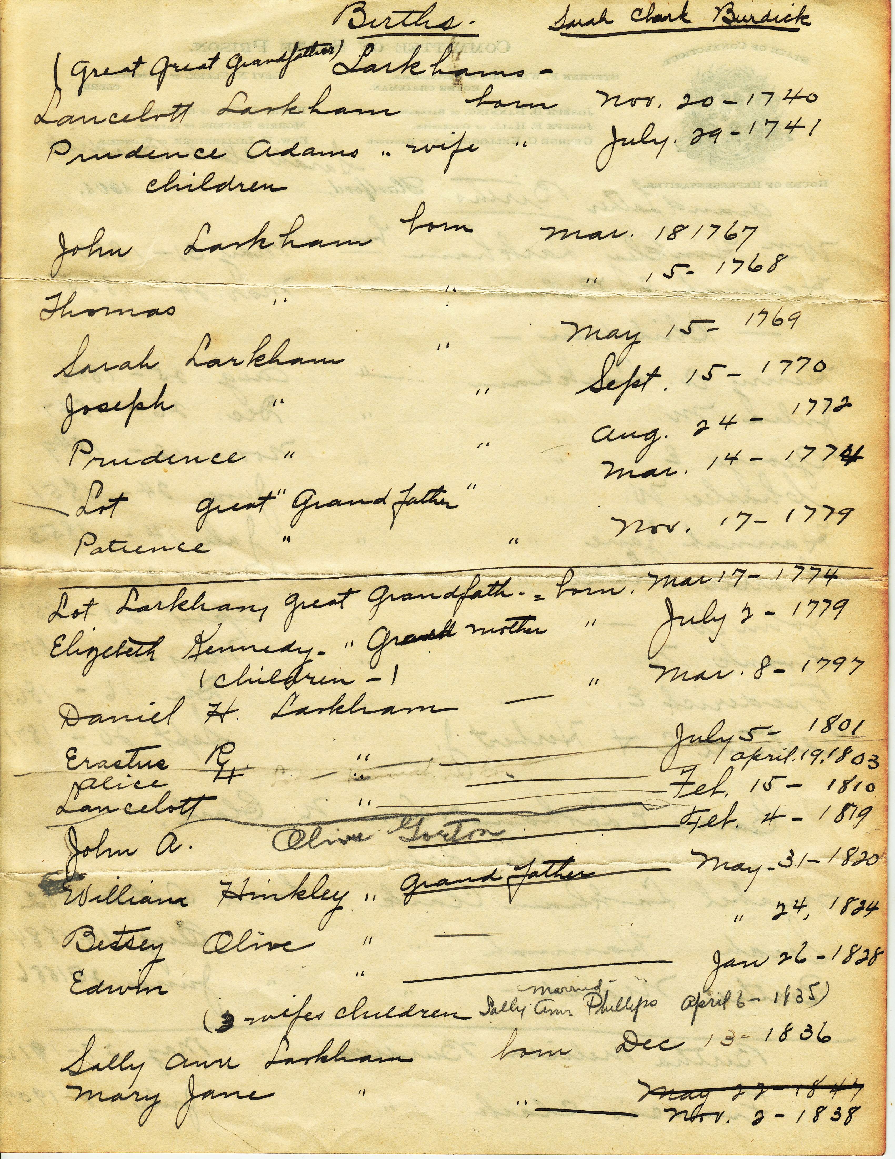 Page 2 Larkham Births